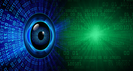 eye cyber circuit future technology concept background
