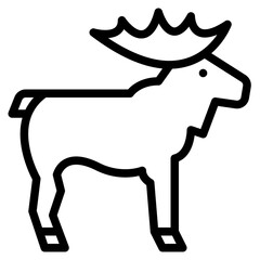 moose animal zoo wild life icon