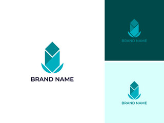 ILLUSTRATION ABSTRACT GEOMETRIC NATURE. ECO ELEMENT GRADIENT COLOR LOGO ICON DESIGN VECTOR FOR YOUR BRAND, BUSINESS