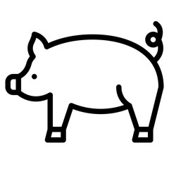 pig animal zoo wild life icon