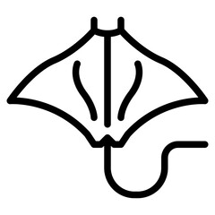 ray batoids animal zoo wild life icon © iconixar