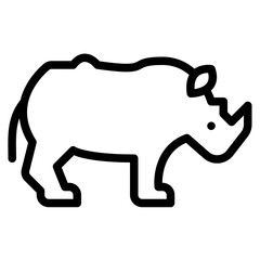 rhinoceros animal zoo wild life icon