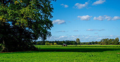 Tractor mowing grass in a meadow  © Gert-Jan van Vliet