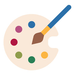 color palette brush art design icon