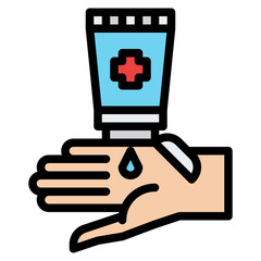 hand cleaning gel health hygiene icon