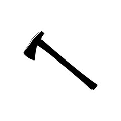 Ax icon. Simple style meat shop big sale poster background symbol. Ax brand logo design element. Ax t-shirt printing. Vector for sticker.