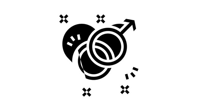 orgasm sex glyph icon animation