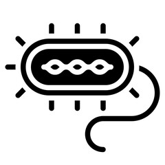 bacteria cell biology disease icon