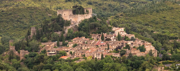 Fototapeta premium Castelnou, an awesome medieval village in South of France