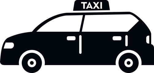 Taxi car icon simple vector. Terminal trip. Pickup tourist