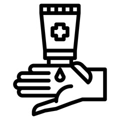 hand cleaning gel health hygiene icon