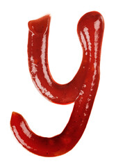 Ketchup Y Letter Isolated