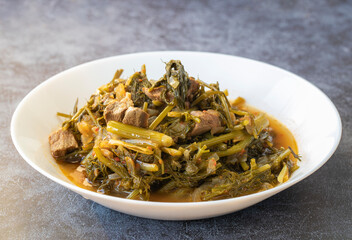 Meal of the Aegean region, Foeniculum Vulgare herb meal; Turkish name meat tangle dish