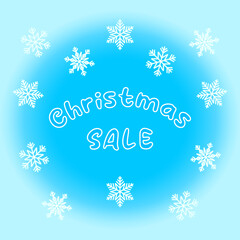 Naklejka na ściany i meble Christmas sale. Christmas promotion design. Color vector illustration.
