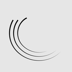  Lines in Circle Form . Spiral Vector Illustration .Technology round Logo . Design element . Abstract Geometric shape .