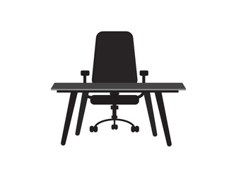 Office workplace - table, armchair. Business 