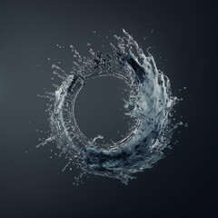 Water splash circle shape