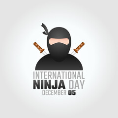 vector graphic of international ninja day good for international ninja day celebration. flat design. flyer design.flat illustration. © Jayadiudara