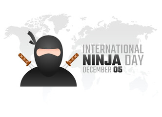 vector graphic of international ninja day good for international ninja day celebration. flat design. flyer design.flat illustration. © Jayadiudara