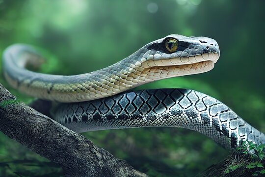 majestic spirit python in forest