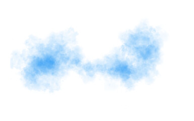 Fototapeta premium Blue fluffy transparent cloud, fog or smoke