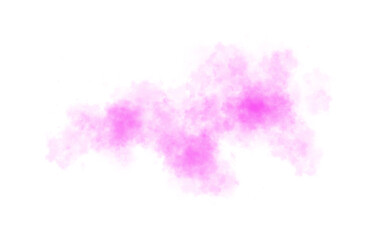 Pink fluffy transparent cloud, fog or smoke