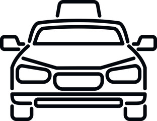 Taxi car icon outline vector. Airport transfer. Traffic plane