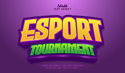 Esport tournament editable text effect style esport © Navy Graphic