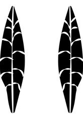 Abstract tropical leaves. Vector illustration.