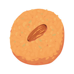 cookie with almond icon