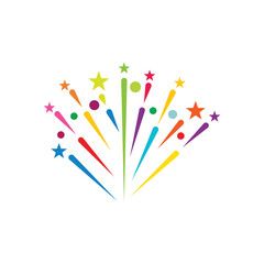 fireworks logo vector