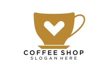 Coffee logotype. Minimalist coffee logo concept, fit for caffe, restaurant, packaging and coffee business. Illustration vector logo.