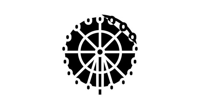 wheel ferris line icon animation