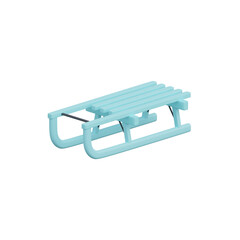 3d rendering of isolated sled icon