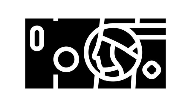 zloty zl line icon animation