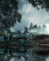 Fototapeta premium Steampunk adventure train