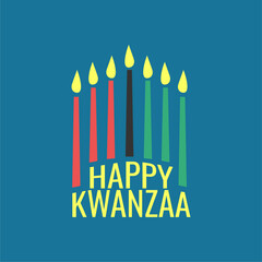 simple kwanzaa greeting design vector stock