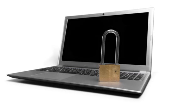 Padlock on a Laptop