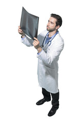 Professional radiologist checking a patient's radiography