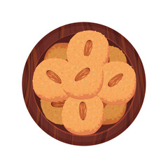 indian biscuits with almond