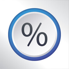 percent button flat icon button vector design