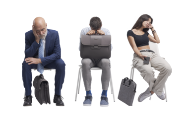 PNG file no background Candidates waiting for a job interview