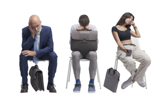 PNG file no background Candidates waiting for a job interview