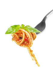 Spaghetti tomato sauce and parsley