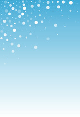 Gray Snow Vector Blue Background. Fantasy Silver