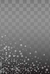 White Snowfall Vector Burgundy Background.