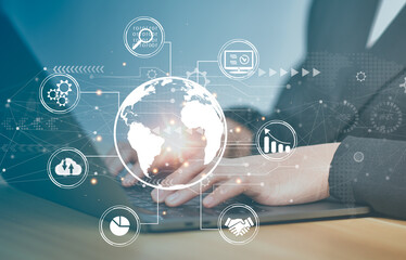 Cloud Computer technology.Internet of things,technology big data,business strategy, digital transformation change management,cloud transfer network of Data,cybersecurity,Ai technology.