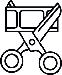 Cut movie icon outline vector. Montage film. Edit sound