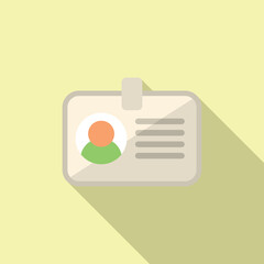 Id card icon flat vector. Web contact. Email app