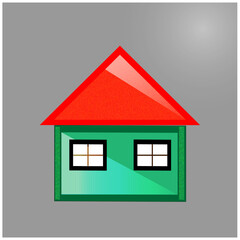 House with red roof